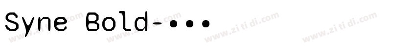 Syne Bold字体转换